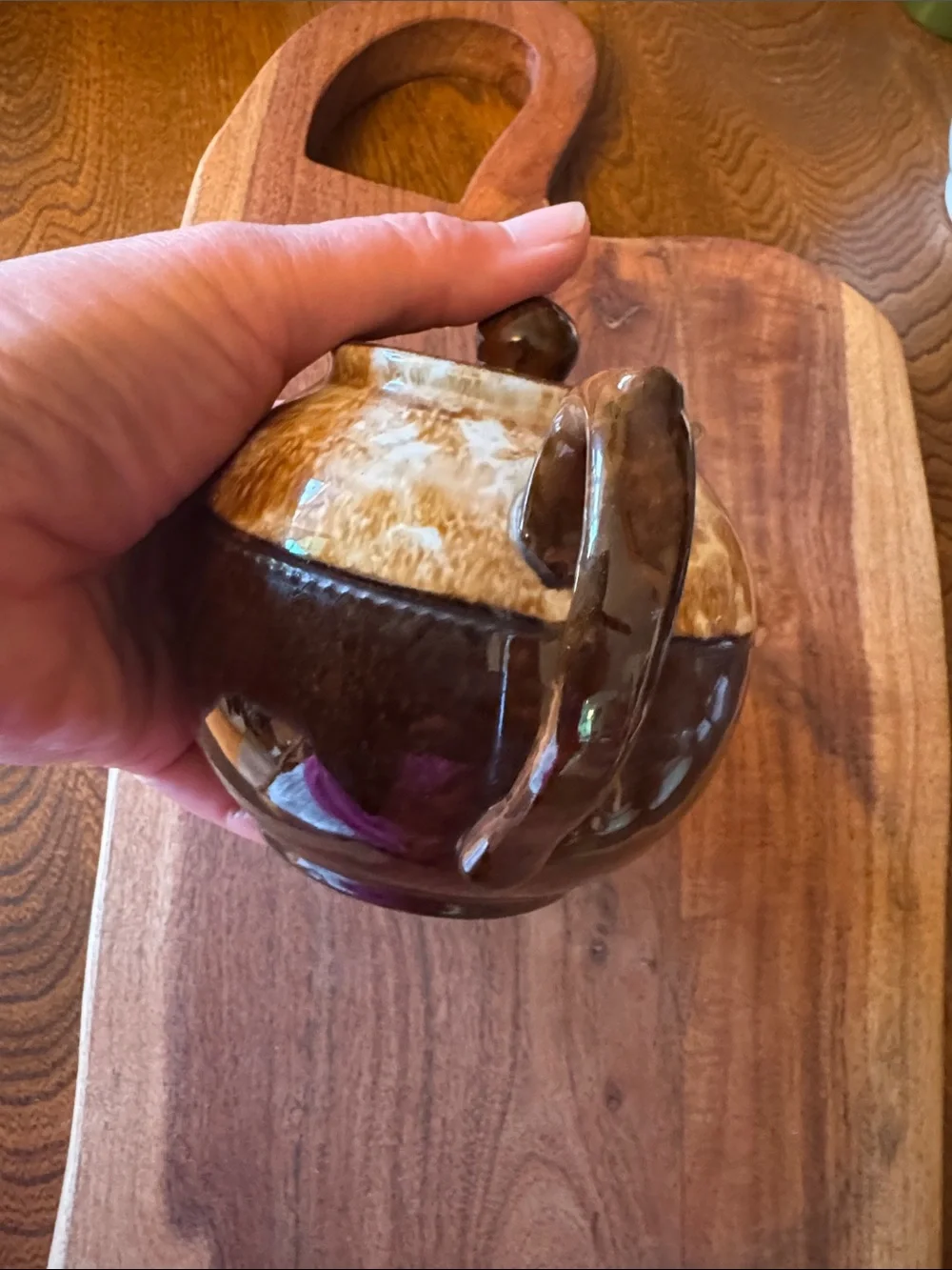 VTG Arthurwood Ceramic Teapot with Amber Glaze